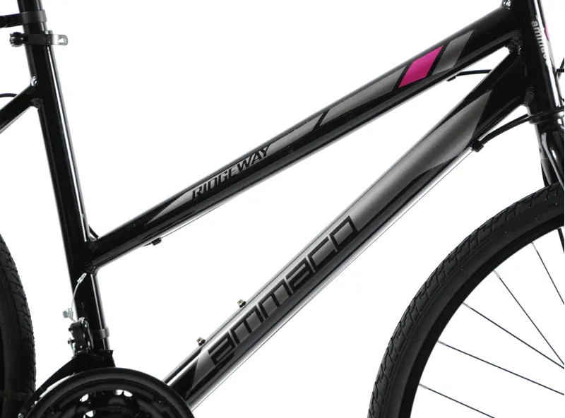 Ammaco Ridgeway 700c Sports Hybrid Bike Black-3